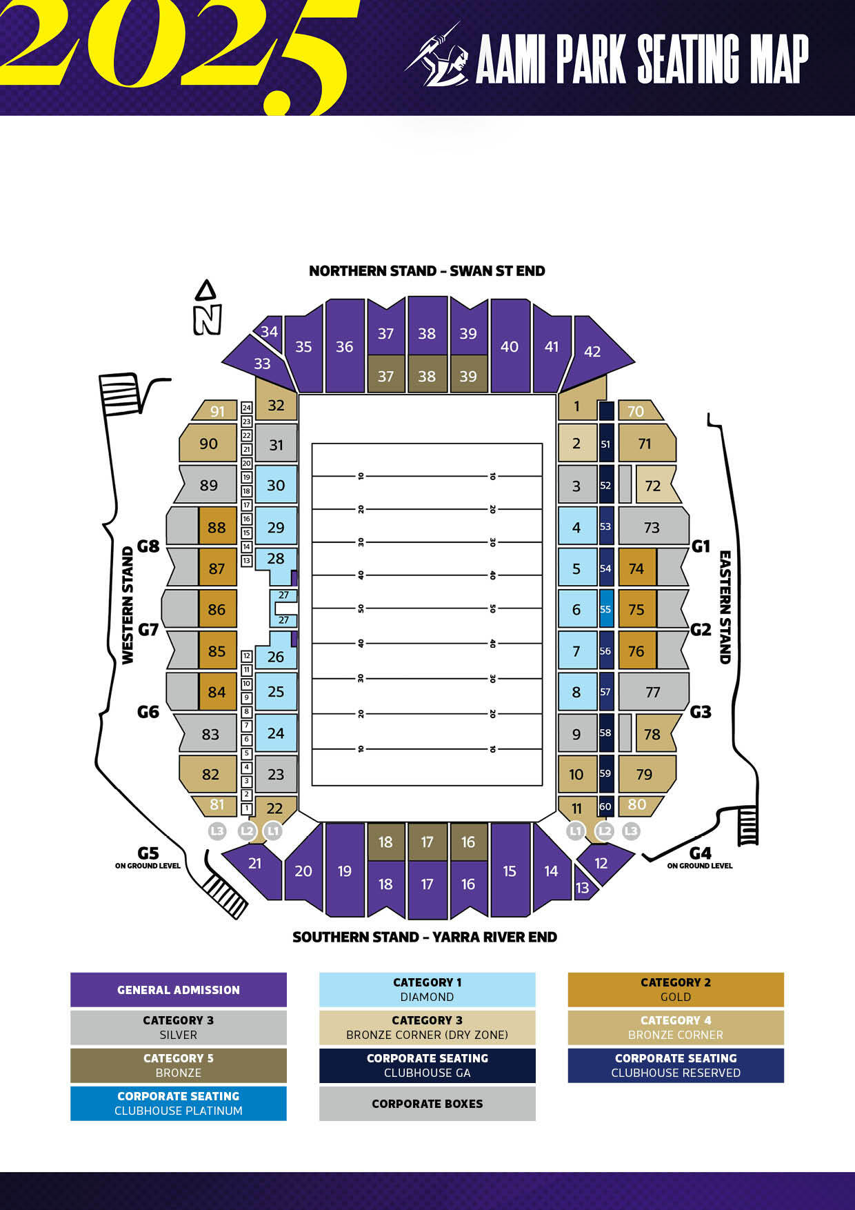 2025 AAMI Park Seating Map